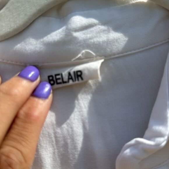 Elegant White Dress - BELAIR - Like New Collared Button Down Maxi Dress - Picture 3 of 5